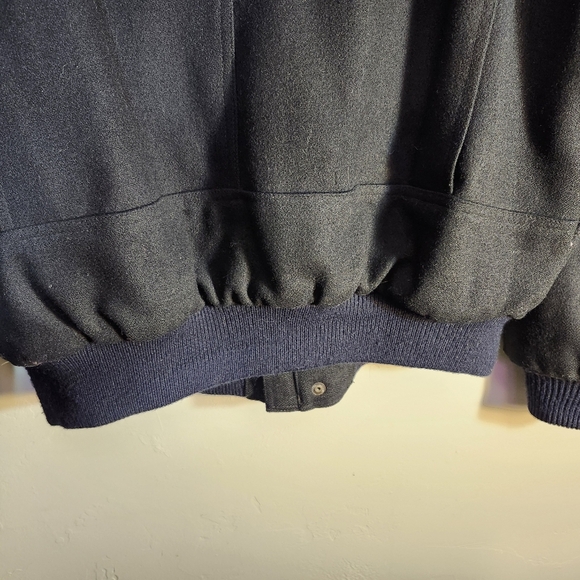 Pacific Trail VTG Wool Men's Dark Gray Bomber Jacket Sz L - Picture 8 of 11